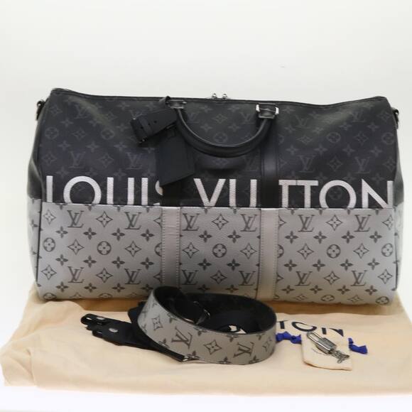 LOUIS VUITTON Eclipse Split Keepall Bandouliere 50 Boston Bag M43817 - Picture 12 of 16